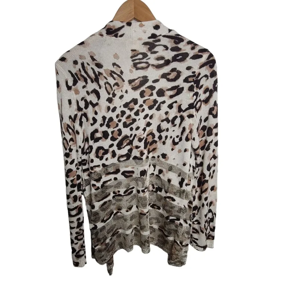 Talbots Leopard Print Dress Womens SZ 10 Animal Print V-neck New with Tags *Read
